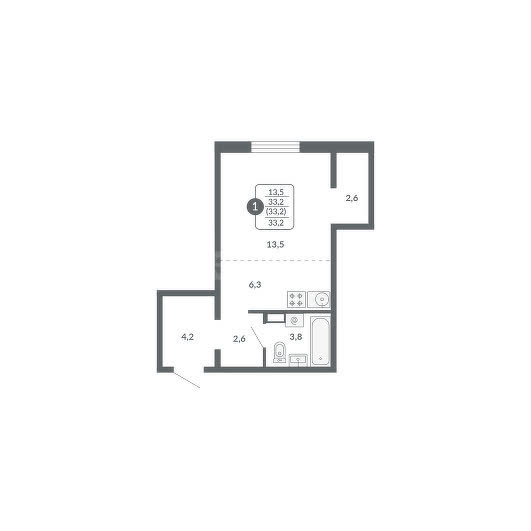 планировка квартиры 33 м2